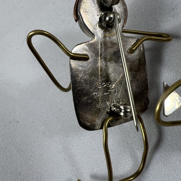 Sterling Silver 925 Brooches Silver Wire Art Figural Wearable Vintage Folk Art - Picture 4 of 4